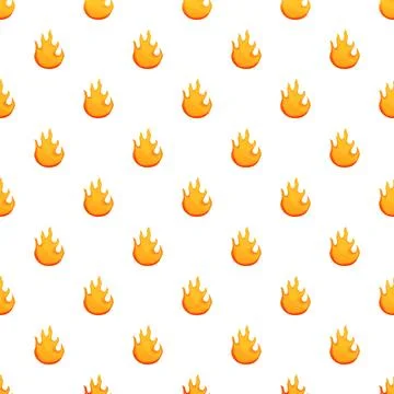 Repeating fire flame pattern creating seamless background Stock Illustration