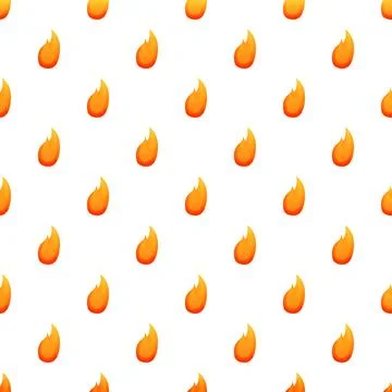 Repeating fire flame pattern creating seamless background Stock Illustration