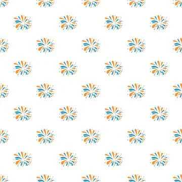 Repeating firework burst pattern celebrating holiday events Illustrazione stock