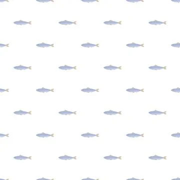 Repeating fish illustration creating seamless aquatic pattern Stock Illustration