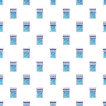Repeating flat window pattern with closed blinds Illustrazione stock