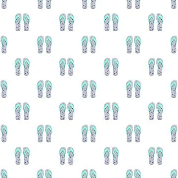 Repeating flip flops creating summer vacation pattern background Stock Illustration