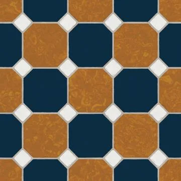 Repeating floor ceramic mosaic pattern Ilustração Stock