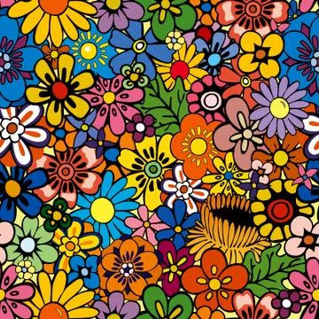 Repeating floral background Иллюстрация