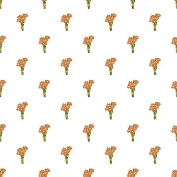 Repeating floral bouquet seamless pattern background design 스톡 일러스트
