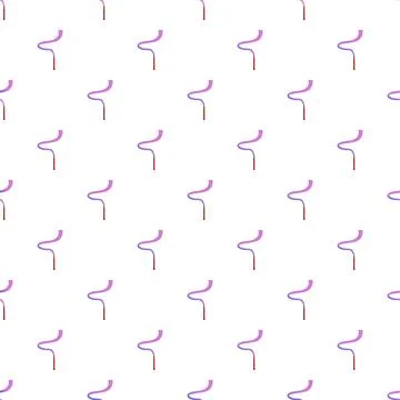 Repeating flowing ribbon pattern on white background Illustrazione stock