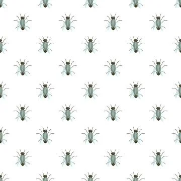 Repeating fly pattern creating an insect background Stock Illustration