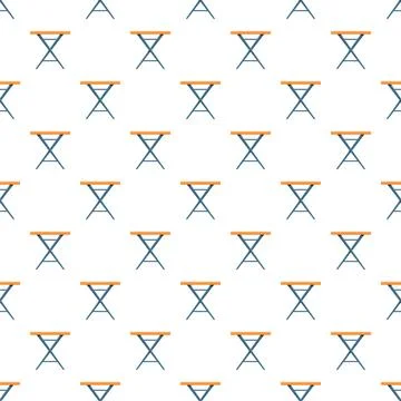 Repeating folding picnic tables seamless patterned illustration イラスト素材