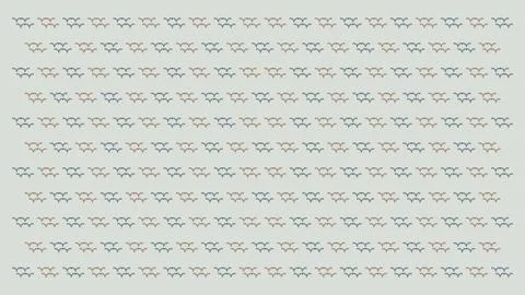 A repeating folk-inspired pattern of tiny blue and terracotta bird motifs c.. 스톡 일러스트