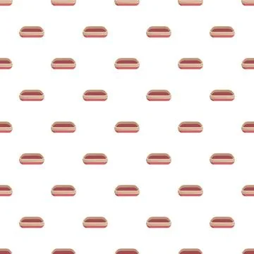 Repeating food container pattern on white background Stock Illustration
