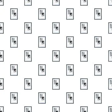 Repeating frames pattern with abstract geometric elements イラスト素材