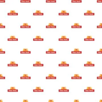 Repeating free trial offer pattern for promotion Illustrazione stock