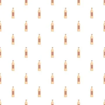 Repeating full glass bottles forming seamless pattern Stock Illustration