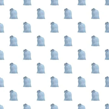 Repeating garbage bags creating seamless waste pattern Stock Illustration