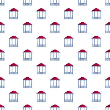 Repeating gazebo pattern creating a decorative background design 스톡 일러스트