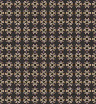 Repeating geometric background in dried hay, withered leaf, rusted sickle, burnt Stock Illustration