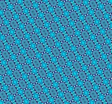 Repeating geometric background rendered in crystal foam, aqua glass, intense blu Stock Illustration
