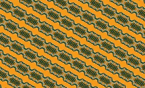 Repeating geometric background in vintage emerald manor tones with vanilla,.. Stock Illustration