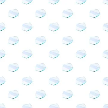 Repeating geometric blue ice pieces pattern background Stock Illustration