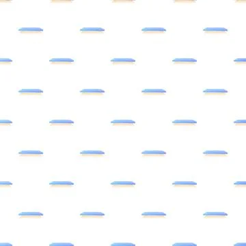 Repeating geometric blue shapes on white seamless pattern Stock Illustration