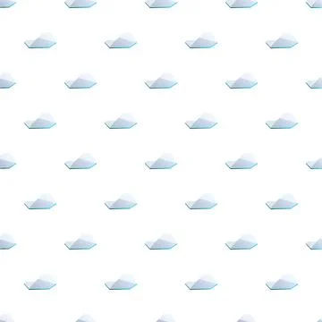 Repeating geometric cloud shapes creating seamless pattern Stock Illustration