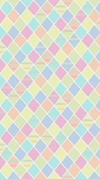 A repeating geometric diamond pattern in soft pastel colors creates a playf.. Stock Illustration