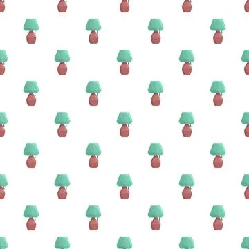 Repeating geometric lamps creating a decorative wallpaper pattern イラスト素材