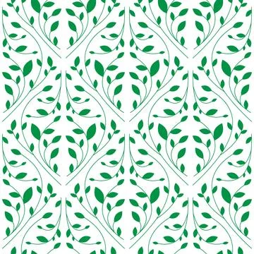 Repeating geometric mosaic flying plants grid seamless pattern. Simple grap.. Stock Illustration