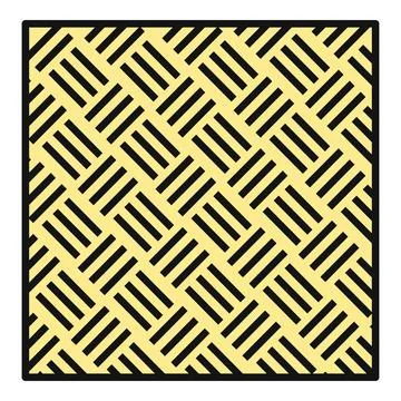 Repeating geometric pattern with black parallel lines Stock Illustration