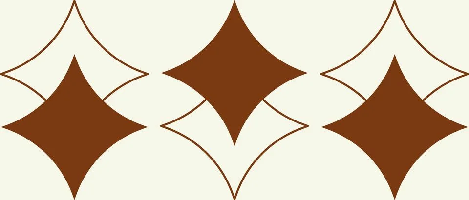 Repeating geometric pattern of brown and cream tones. Foto stock
