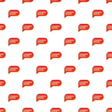Repeating geometric pattern of coming soon tags Stock Illustration