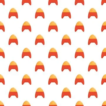 Repeating geometric pattern with red and yellow shapes Stock Illustration