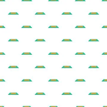 Repeating geometric pattern with teal and orange shapes イラスト素材