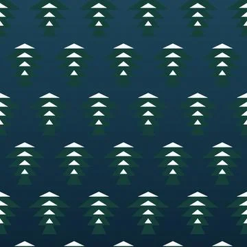 Repeating geometric pattern of white arrows on green background illustration Stock Illustration