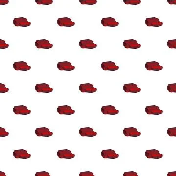 Repeating geometric red abstract forms mosaic pattern Stock Illustration