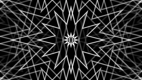 Repeating Geometric Starburst Animation, Loops. Stock Footage 342717998