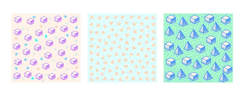 Repeating geometric vector pattern Stock Illustration