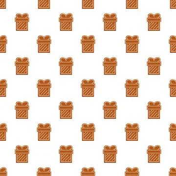 Repeating gift box objects creating seamless pattern Stock Illustration