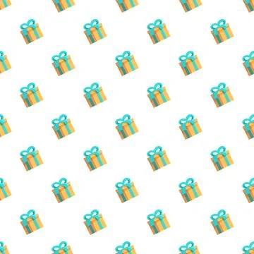 Repeating gift box pattern for celebrations and holidays イラスト素材