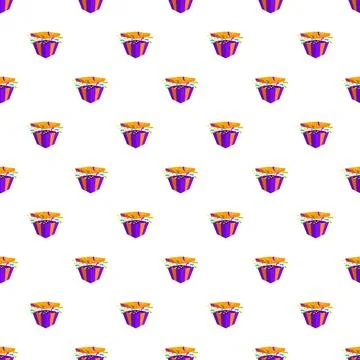 Repeating gift box pattern for festive celebration and surprise Stock Illustration