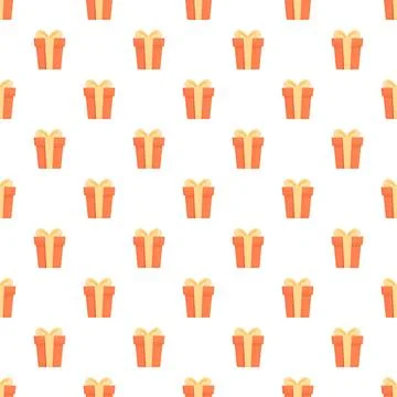 Repeating gift boxes forming a seamless holiday pattern Stock Illustration