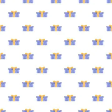 Repeating gift present boxes happy celebration pattern Stockillustratie