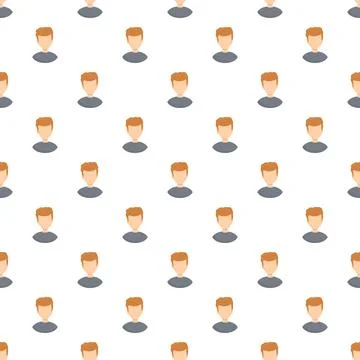 Repeating ginger man avatar pattern background texture Stockillustratie
