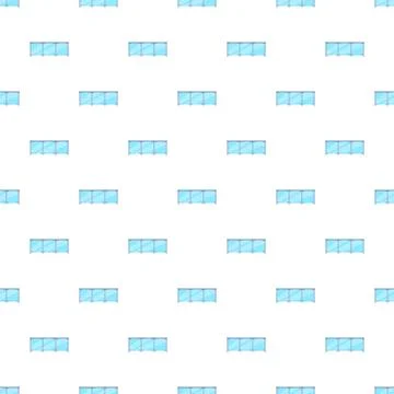 Repeating glass balcony fence pattern for modern architecture Illustrazione stock