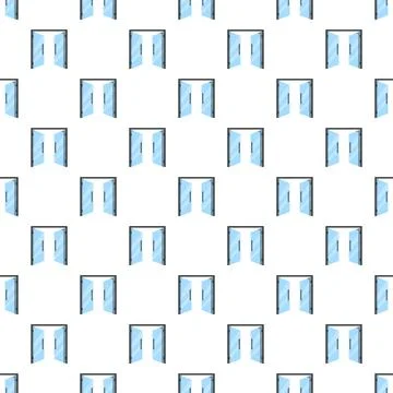 Repeating glass doors pattern creating new opportunities Stockillustratie