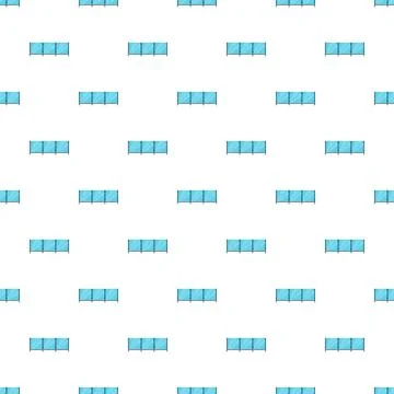 Repeating glass railing dividing space pattern Illustrazione stock