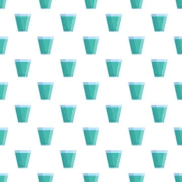 Repeating glasses of green fluid creating a seamless pattern 스톡 일러스트