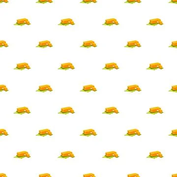 Repeating gold bars pattern on white background Stock Illustration