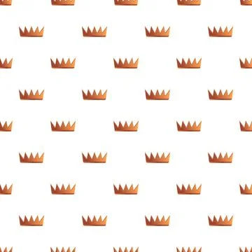Repeating gold crown pattern symbolizing royalty and success Stock Illustration