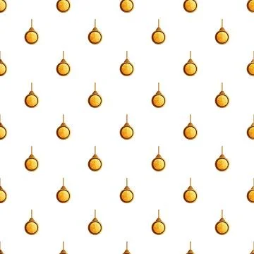 Repeating gold medallion pattern on white background Illustrazione stock